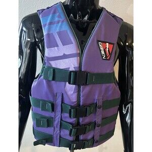 O’BRIEN 4 Belt Sport Life Boat Jacket Vest Sz X-Large Purple Competition Marine